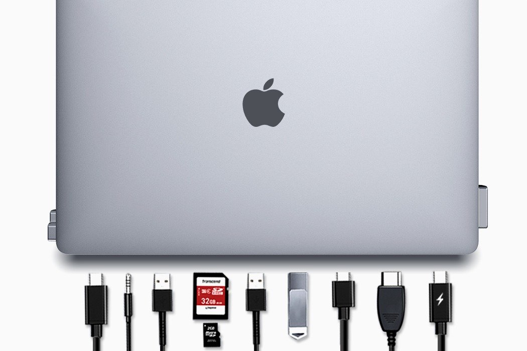 THE MACBOOK PRO HUB CONNECTS TO APPLE | 123 DESIGN